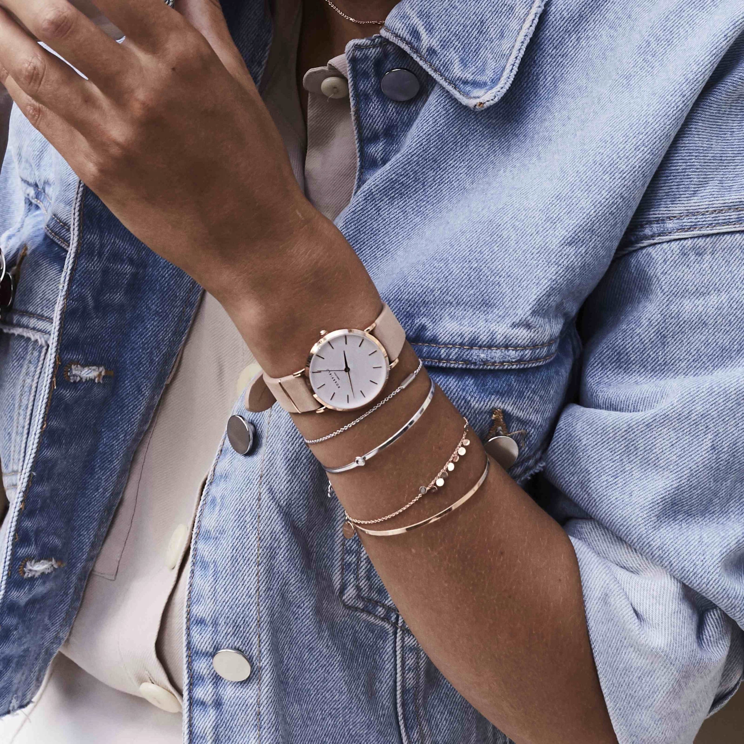 Women's Watch ROSEFIELD 33mm Pink Waterproof Elegant Fashion Brand Rosefield