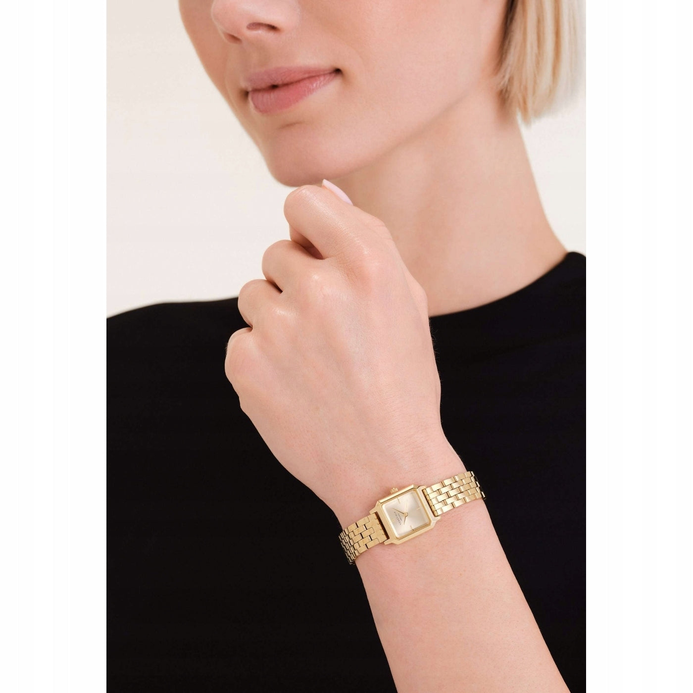 Women's Watch ROSEFIELD Square Gold Cube Fine Jewelry Gift Brand Rosefield