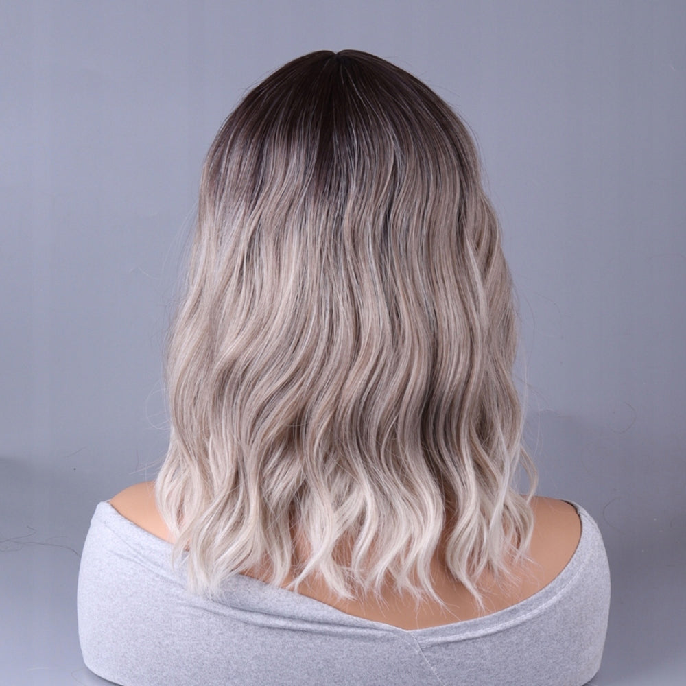 Women's Wig Ombre Ash with Bang Hair Like Dominant color beige/brown