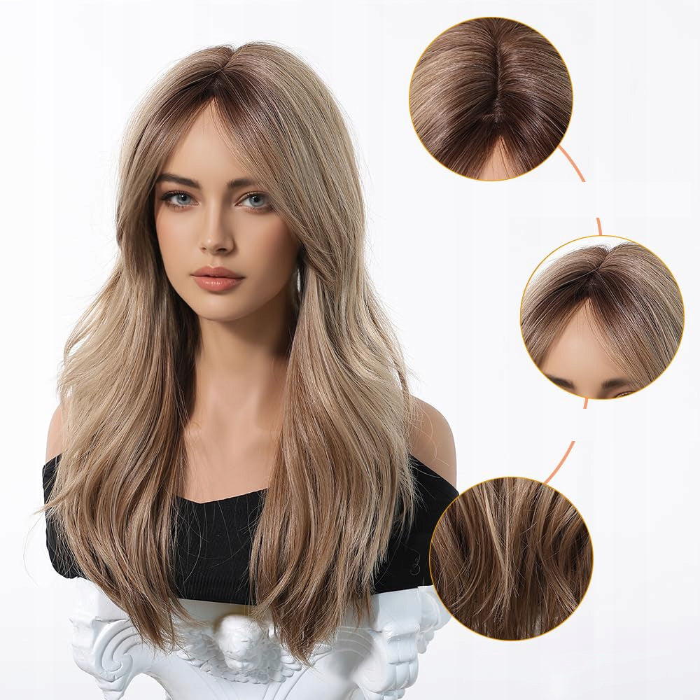Women's Wigs Mixed Blonde Long Hair 22inch