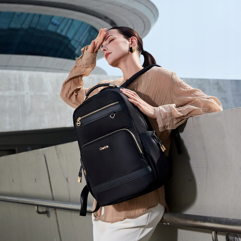 Women's backpack Chantria CB00954 for laptop 15,6 two-chamber black Packaging status original