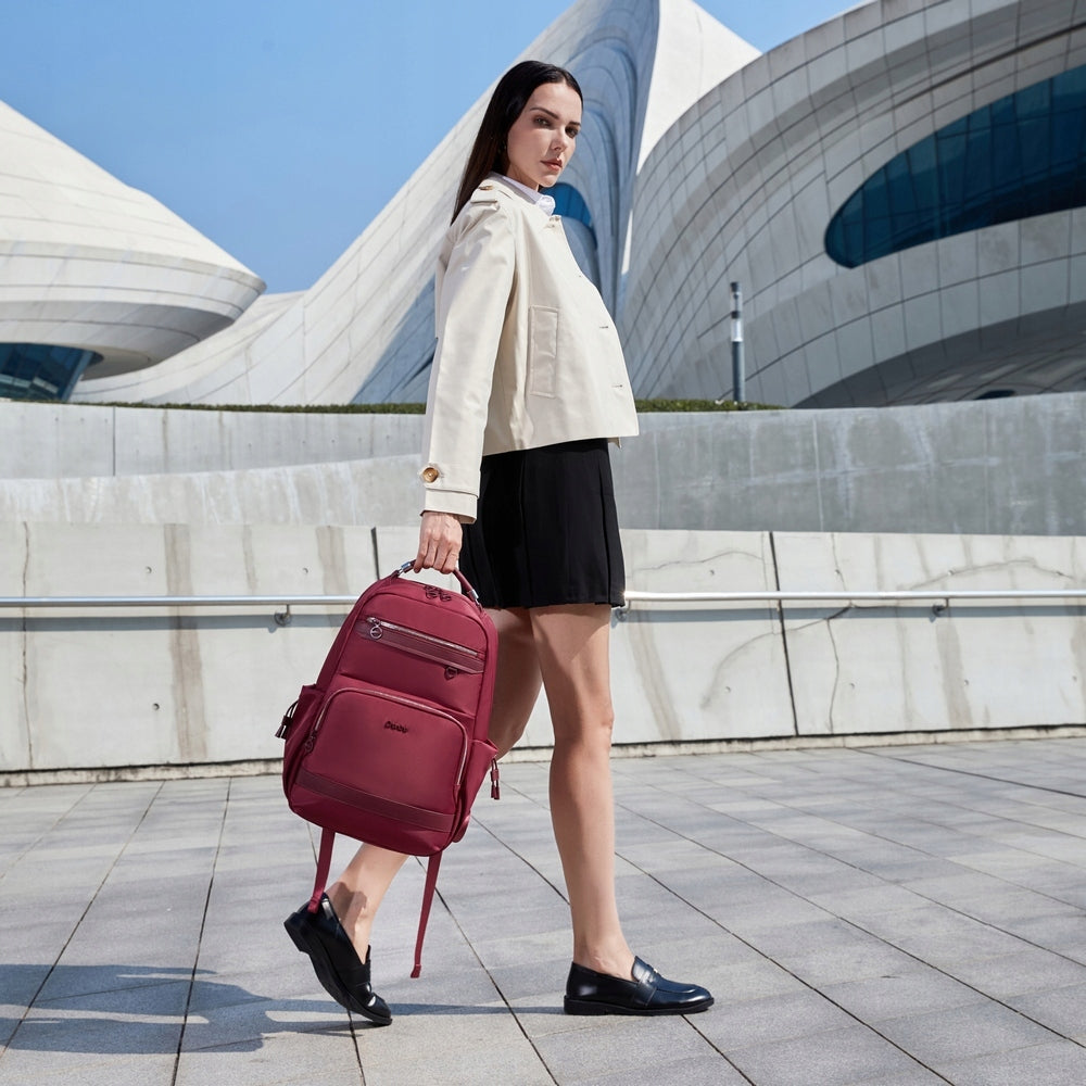 Women's backpack Chantria CB00954 for laptop 15,6 two-chamber red Brand Chantria