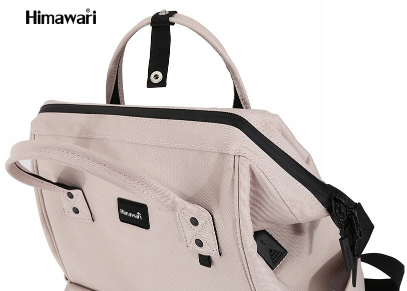 Women's backpack Himawari 124 for laptop 15,6 with USB waterproof beige Packaging status original