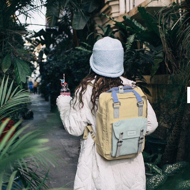 Women's backpack Himawari HM194L laptop 13,3 14,1 vintage #01 yellow-mint EAN (GTIN) 6972821265514