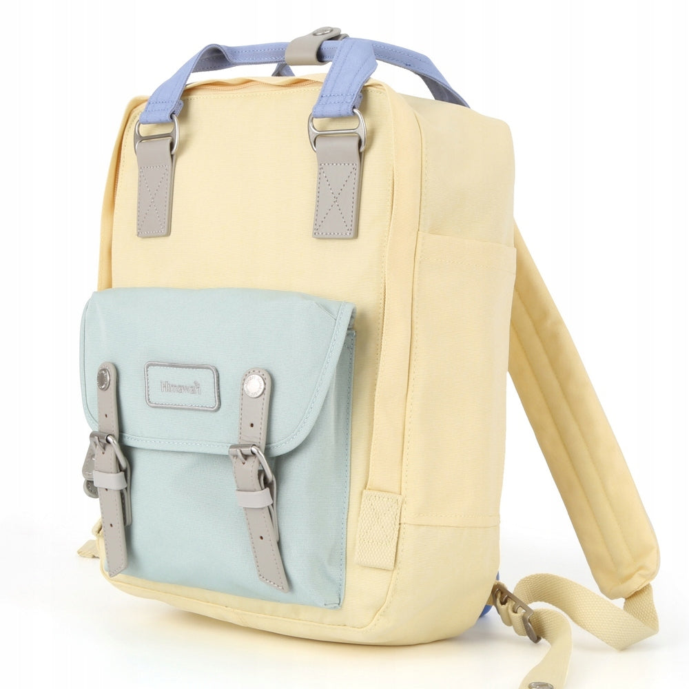 Women's backpack Himawari HM194L laptop 13,3 14,1 vintage #01 yellow-mint