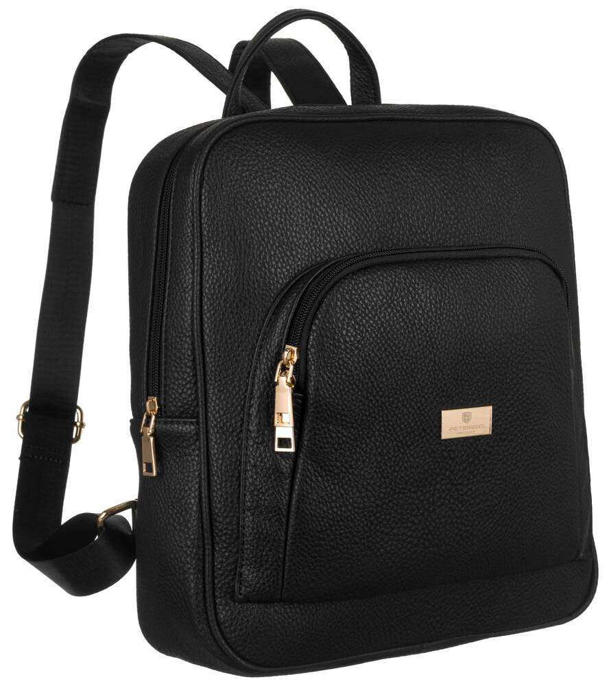 Women's backpack PETERSON lightweight city backpack for everyday work black