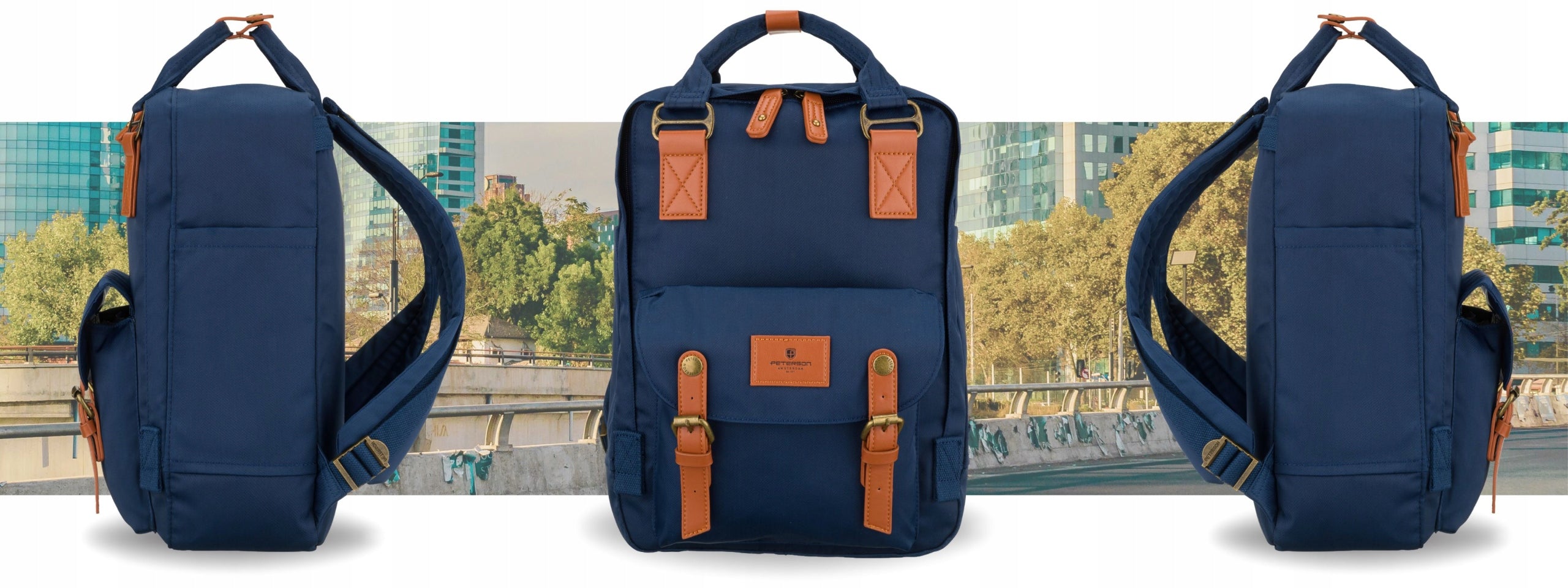 Women's backpack PETERSON urban for school work roomy for travel laptop Packaging status original