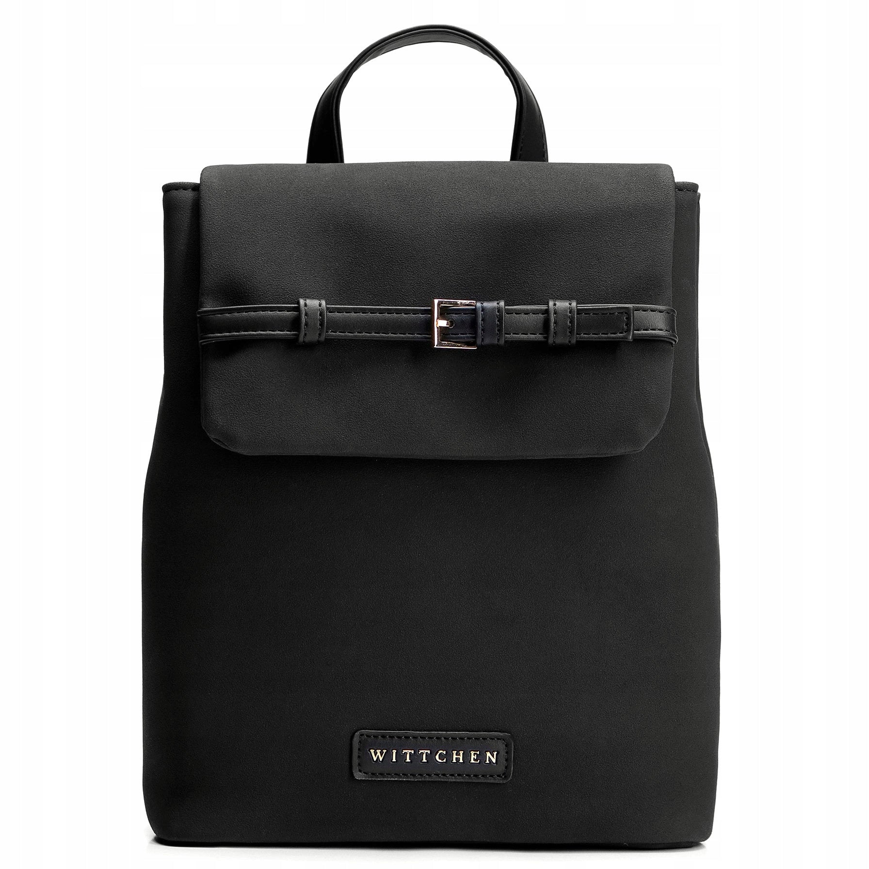 Women's backpack WITTCHEN 101-4y-421-1G in eco leather black