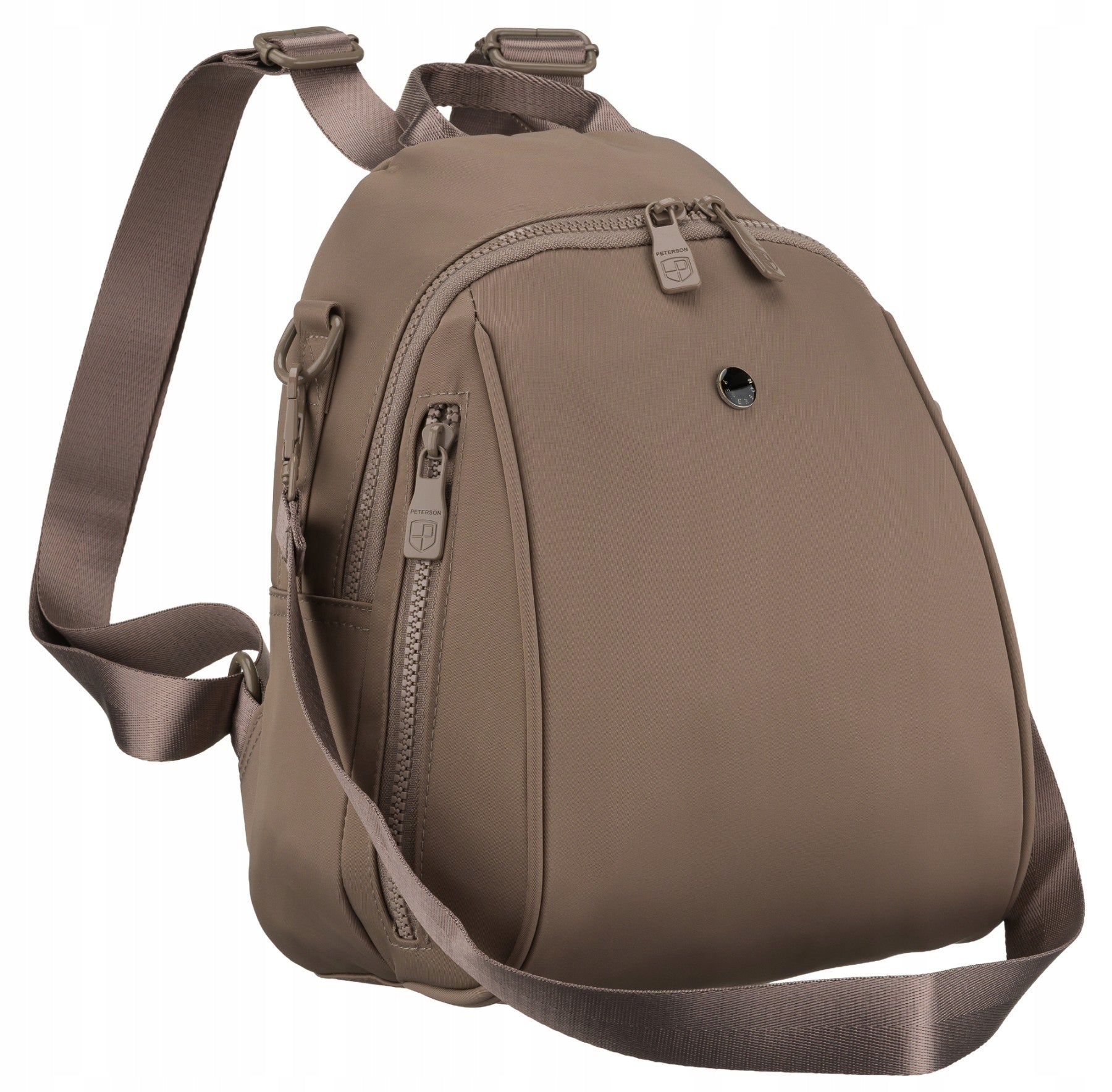 Women's backpack bag 2in1 with shoulder strap small urban zip PETERSON