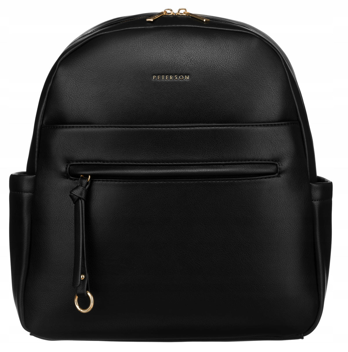 Women's backpack black PETERSON urban stylish elegant eco leather backpack Brand Peterson