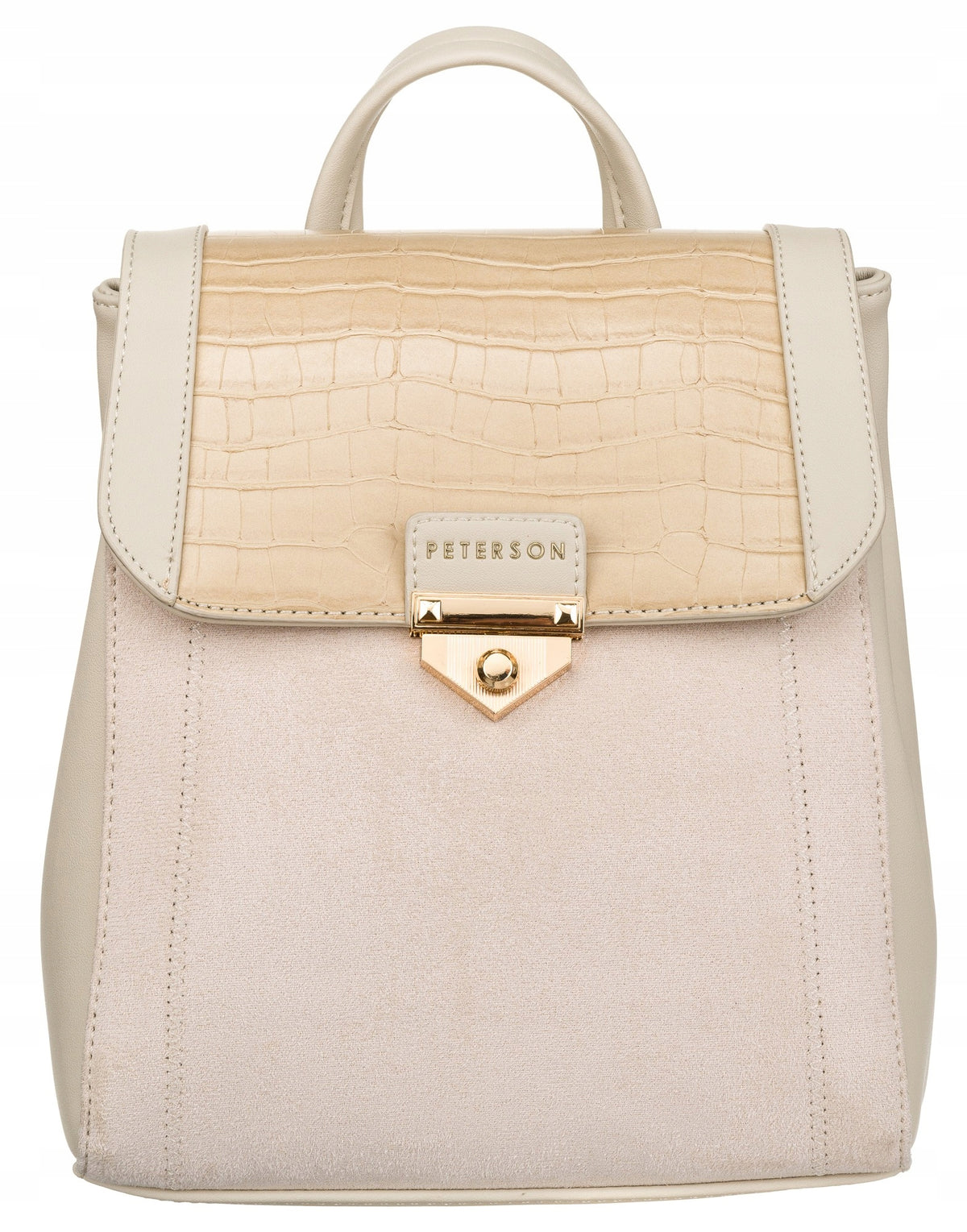 Women's backpack classic croco with flap small backpacks PETERSON Brand Peterson