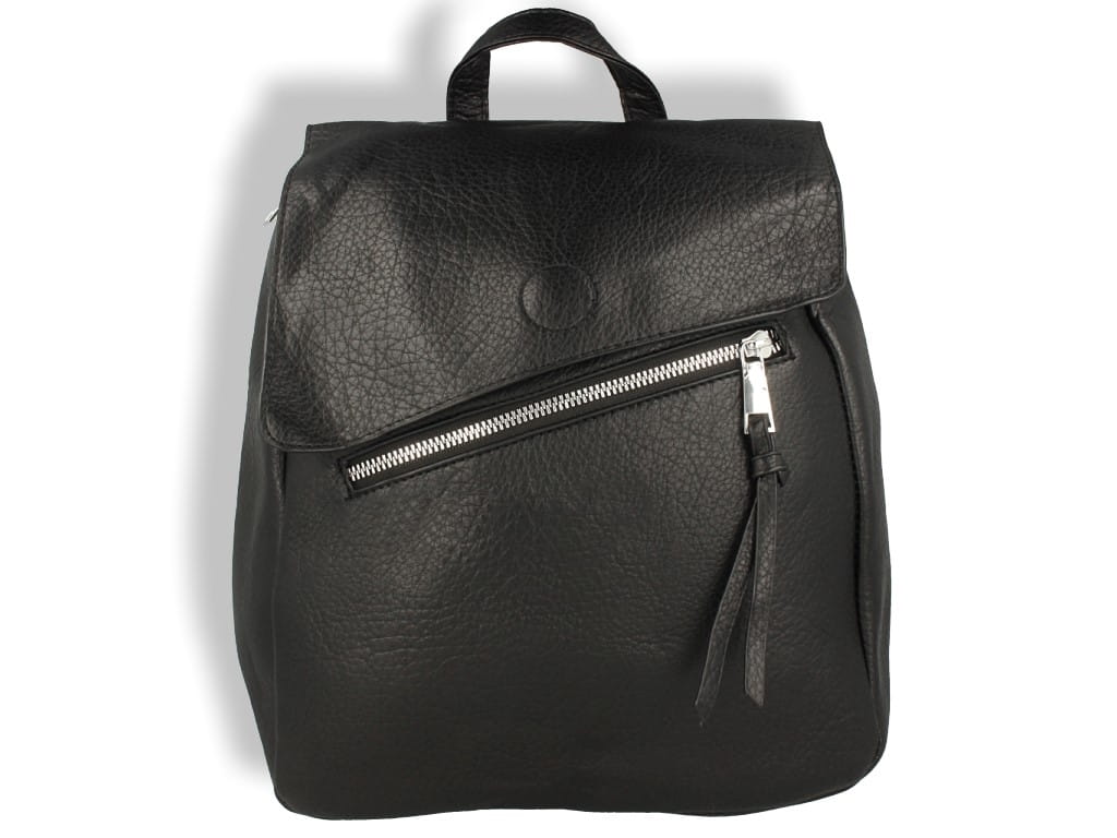 Women's backpack elegant black for everyday use Main pattern plain