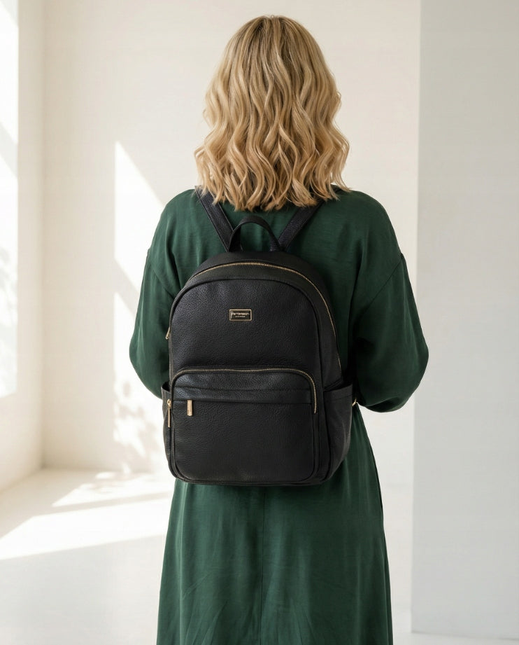 Women's backpack elegant eco leather Peterson roomy fashionable Packaging status original