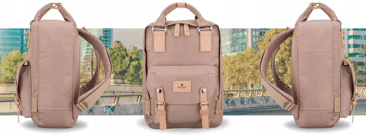 Women's backpack for school work PETERSON urban roomy for travel laptop Packaging status original