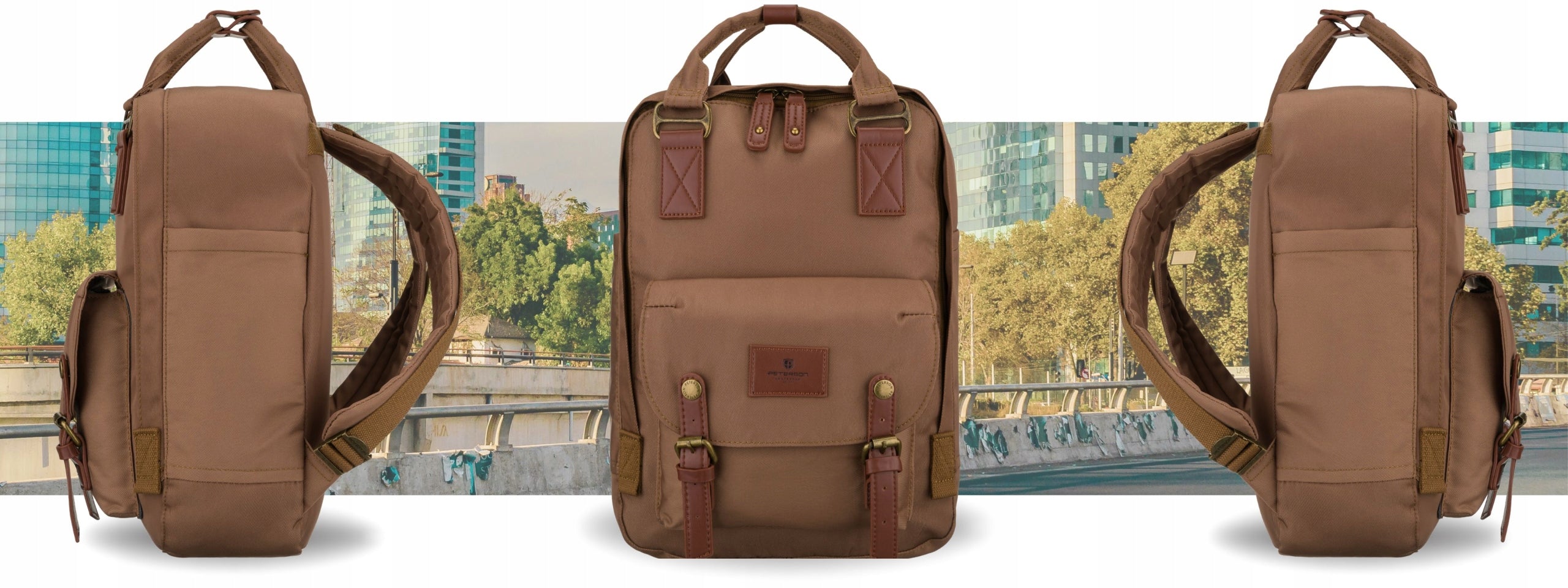 Women's backpack for work city school PETERSON for travel laptop roomy Packaging status original