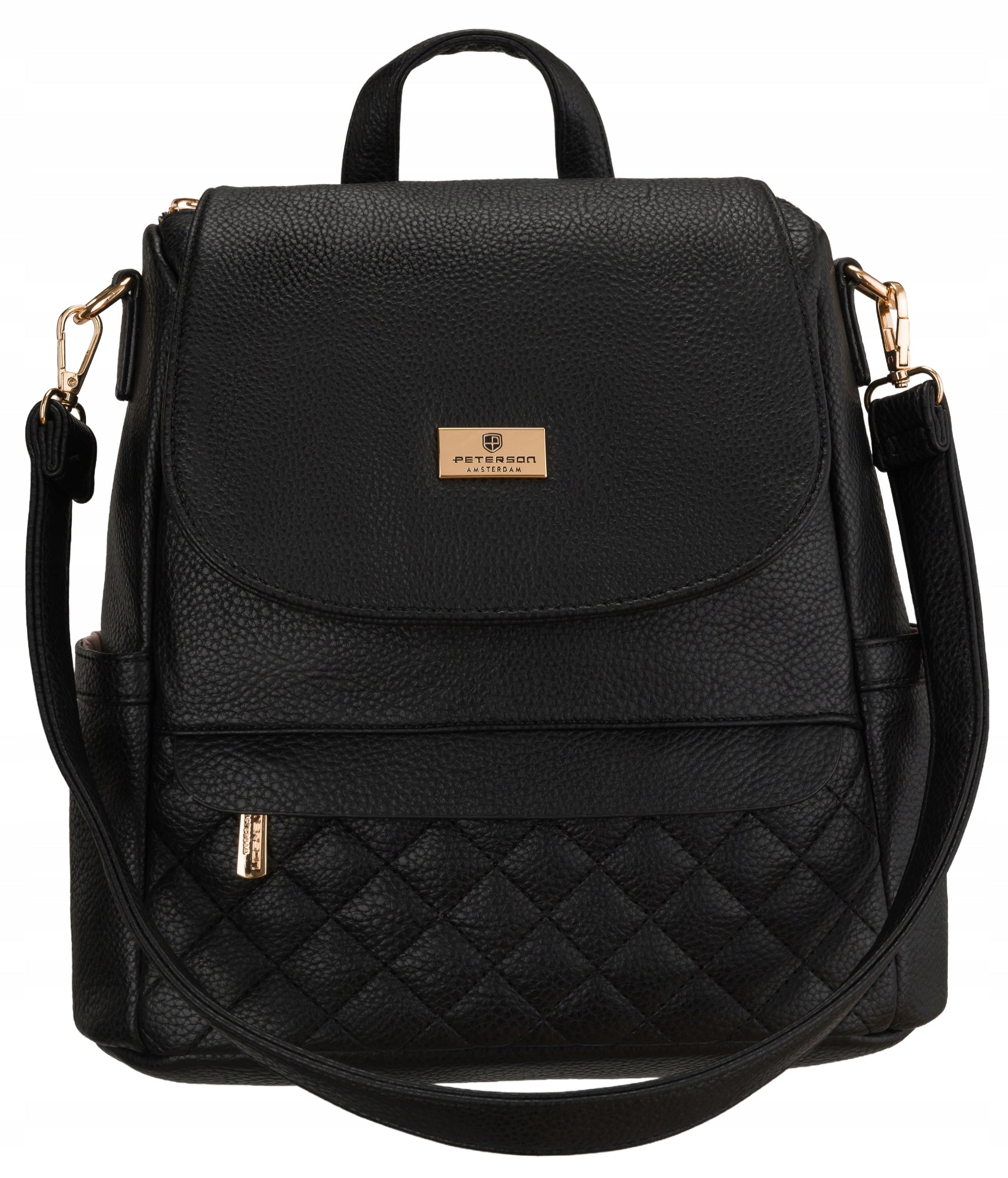 Women's backpack in eco leather Peterson with belt handbag eco leather Brand Peterson