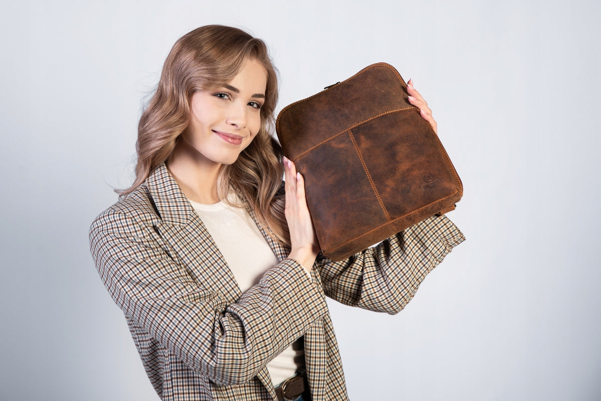 Women's backpack leather brown vintage, women's backpack Paolo Peruzzi EAN (GTIN) 5904365079396