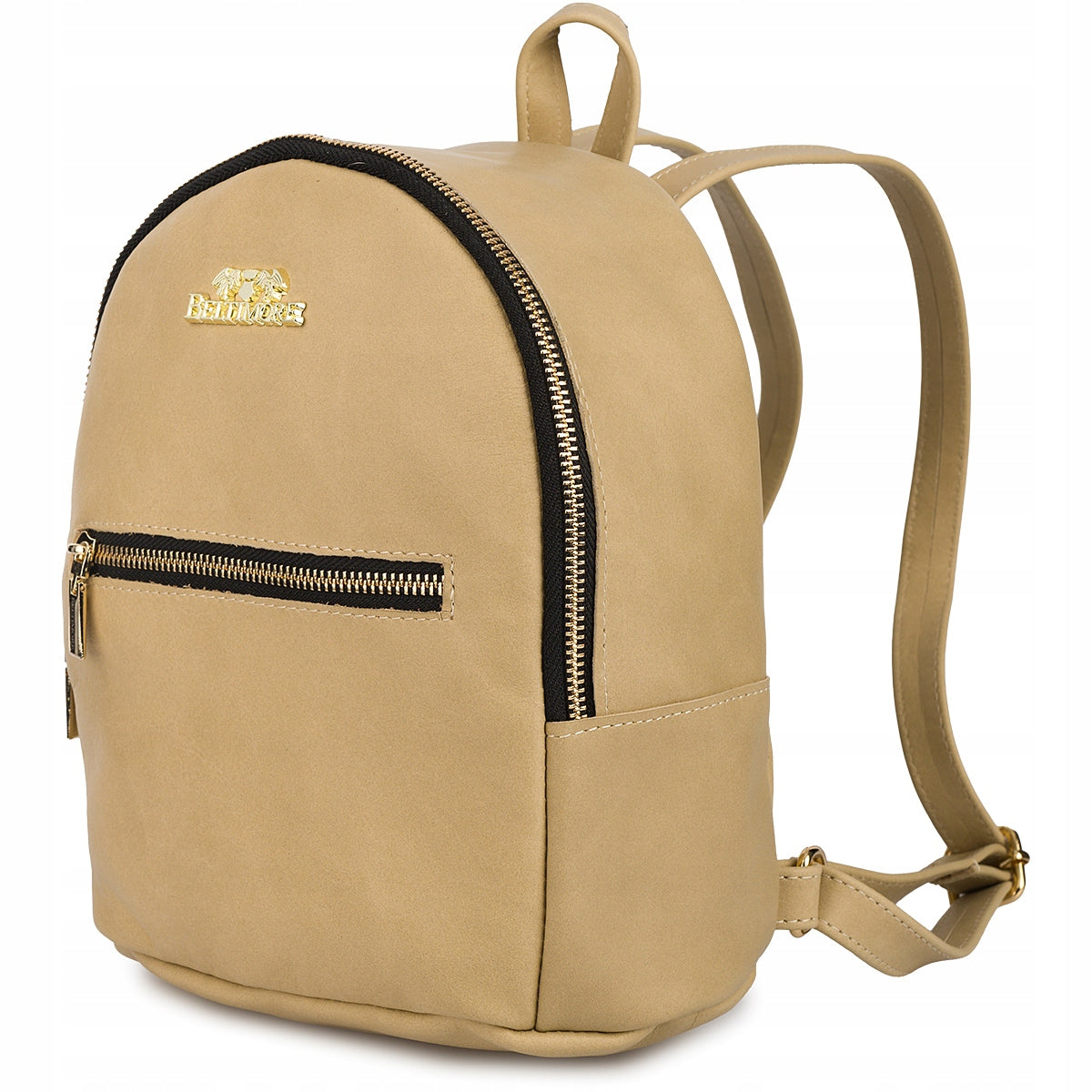 Women's backpack leather elegant urban genuine leather beige Beltimore
