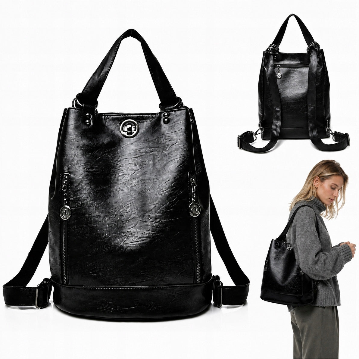 Women's backpack urban backpacks zip-up classic travel bags roomy