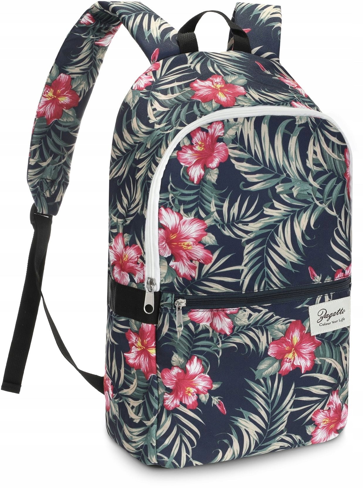 Women's backpack urban flowers for work school backpack roomy lightweight ZAGATTO Packaging status original