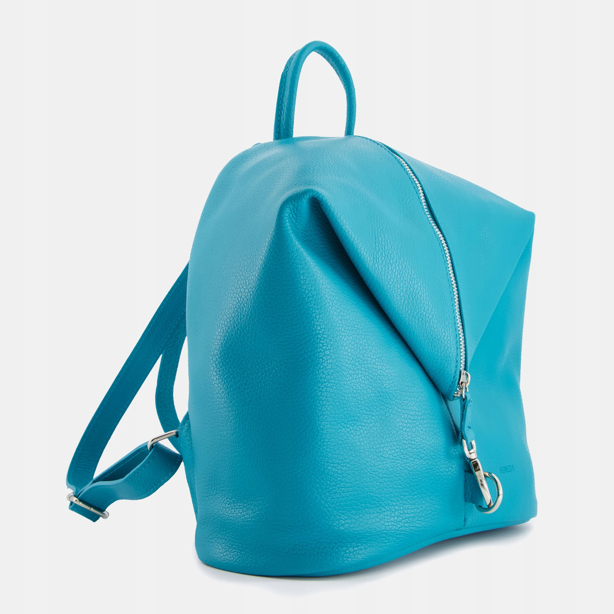 Women's bag VENEZIA. Backpack made of natural leather in blue. Brand VENEZIA