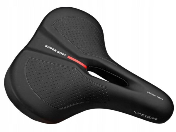 Women's bicycle saddle wide comfortable Vader VD851D-01 black urban