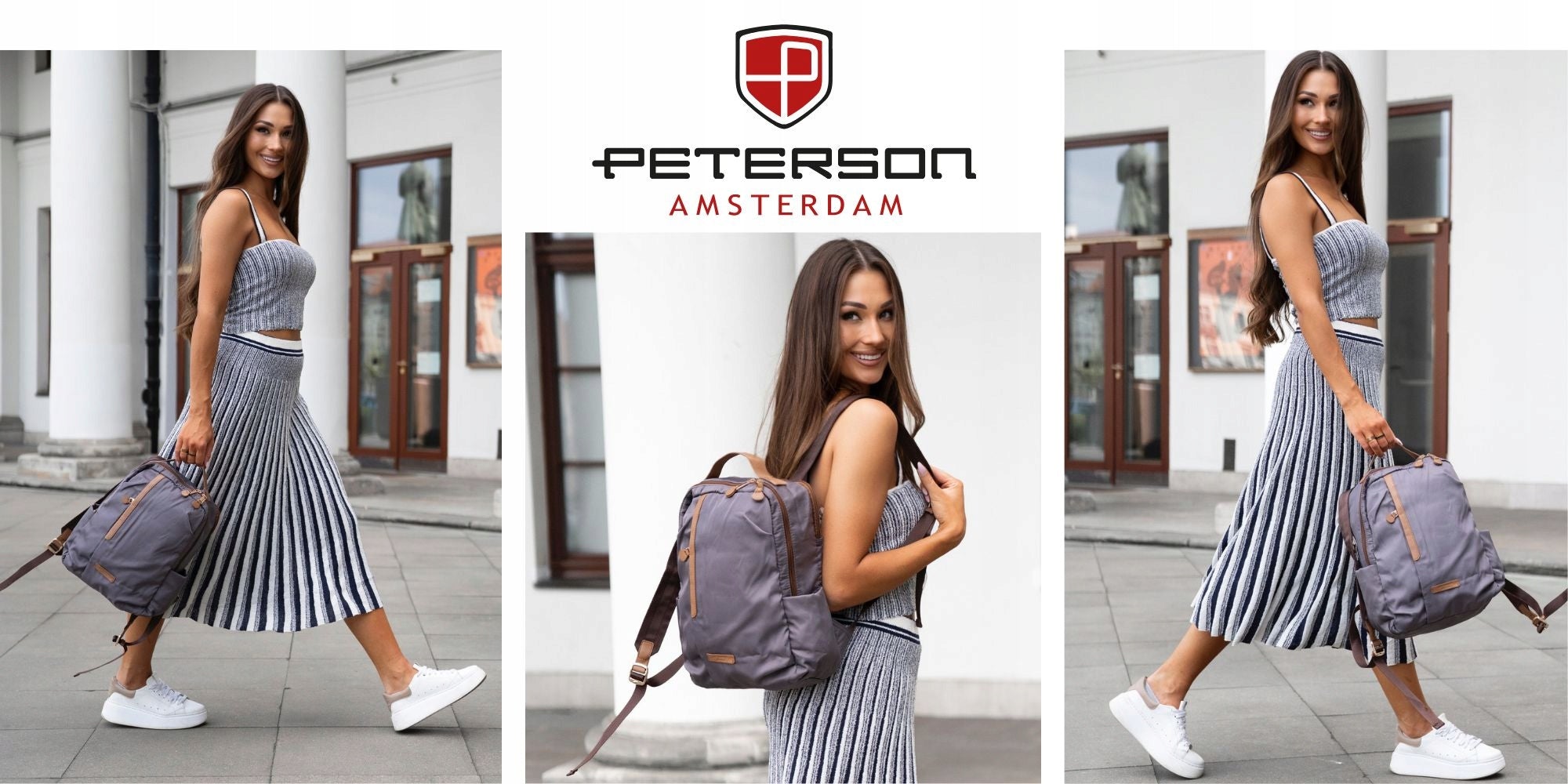 Women's city backpack Peterson roomy backpack fashionable stylish Packaging status original