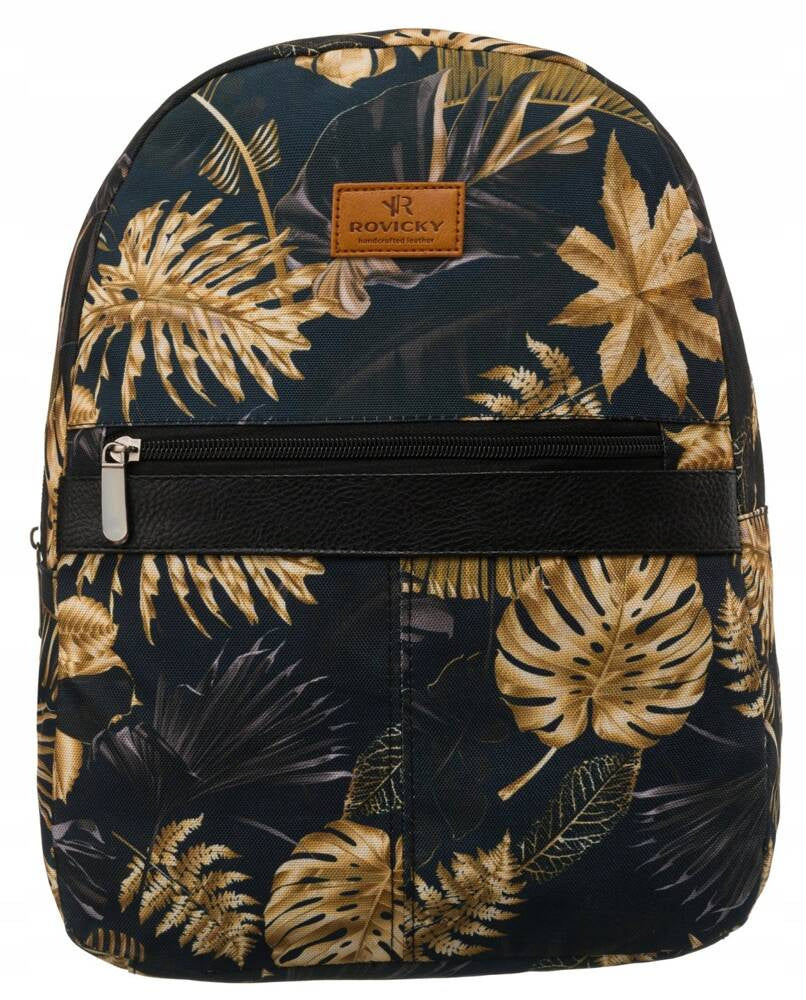 Women's city backpack for school youth plant pattern roomy Rovicky Packaging status original