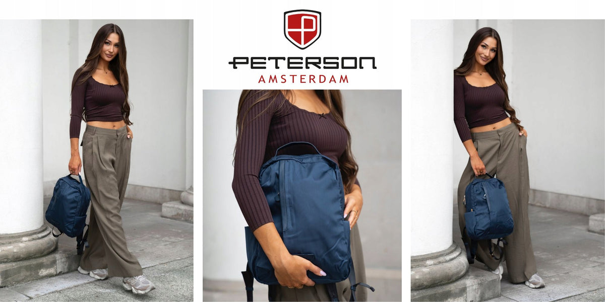 Women's city backpack for university work roomy elegant Peterson fashionable Packaging status original