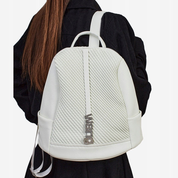 Women's eco leather backpack with Class embossing