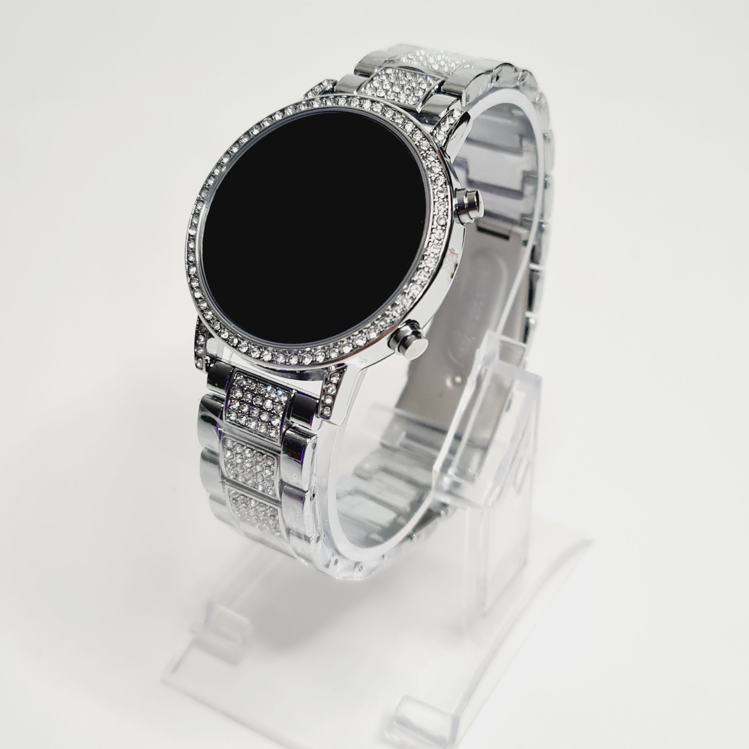 Women's electronic watch Led rhinestones on bracelet Packaging status original