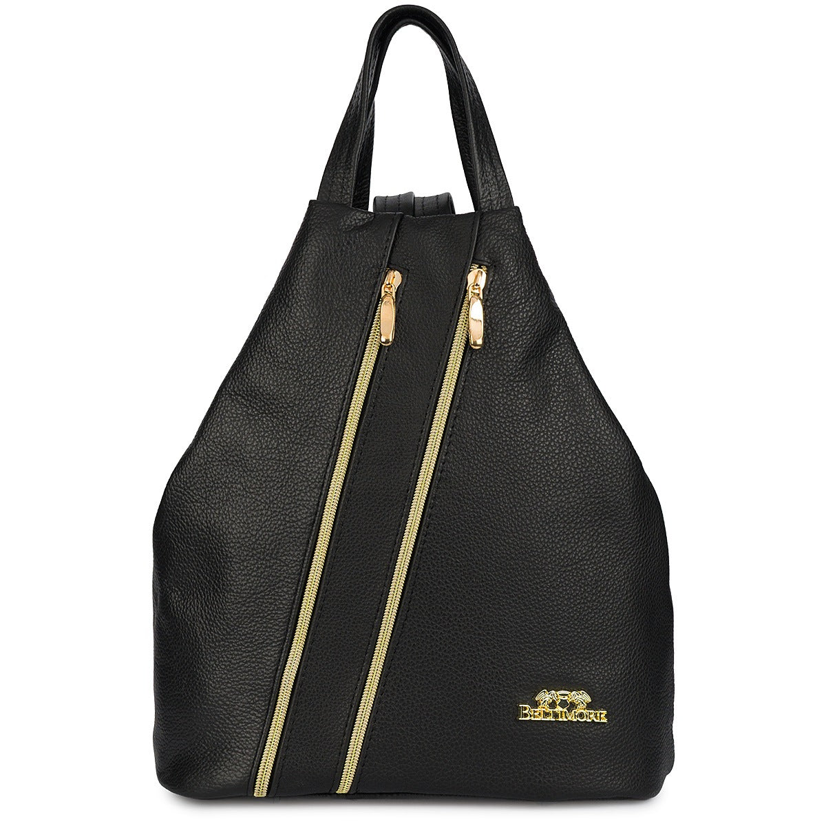 Women's leather backpack iconic black shoulder bag leather Beltimore