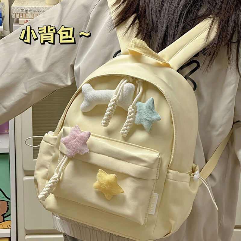 Women's lightweight backpack for college students, travel & school Color shades of yellow and gold