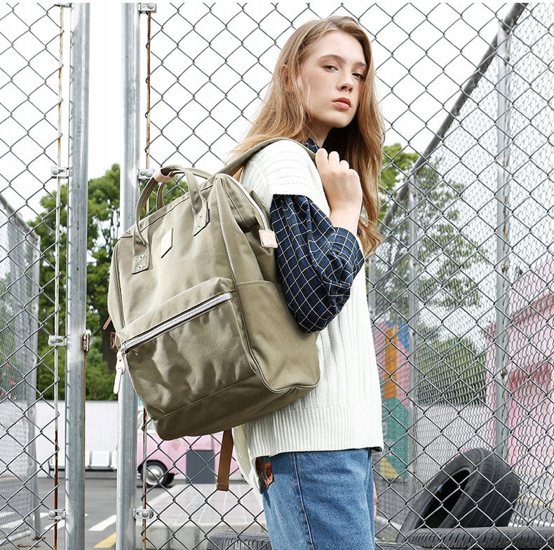 Women's school backpack Himawari HM1882 for laptop 17,3 CORDURA green Manufacturer code 6972821261004