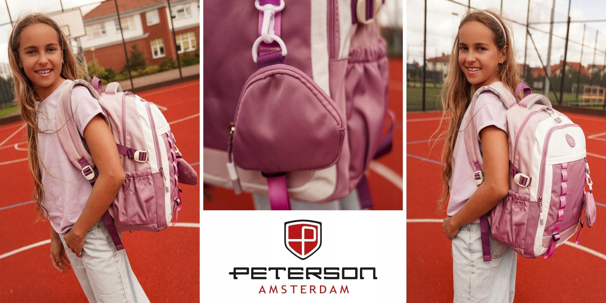 Women's school backpack for girls Peterson roomy with sachet Packaging status original