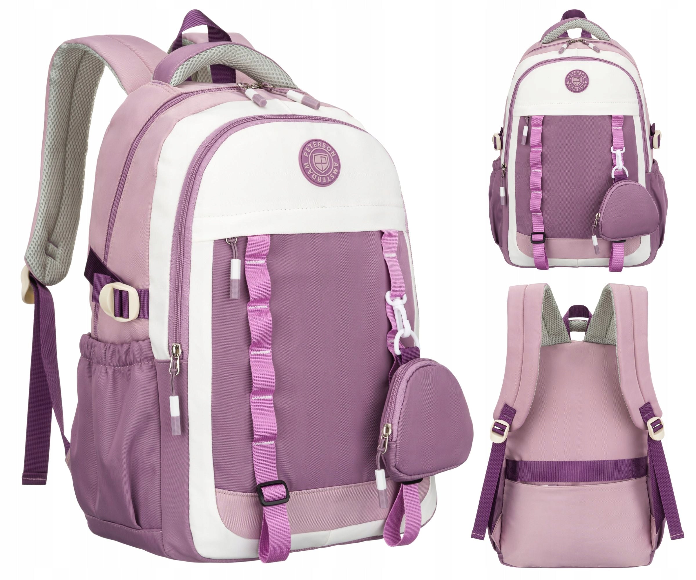 Women's school backpack for girls Peterson roomy with sachet