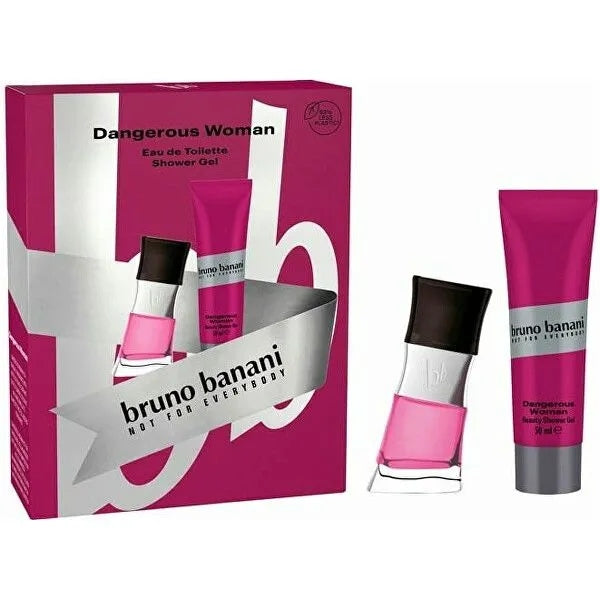 Women's set Bruno Banani Dangerous Woman edt 30ml + Gel 50ml gift Set Packaging status original