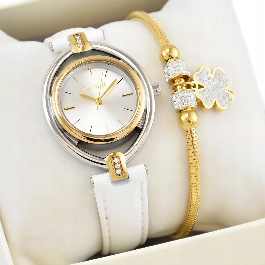 Women's set Elegant watch Paul Lorens SELENA subtle + ENGRAVING