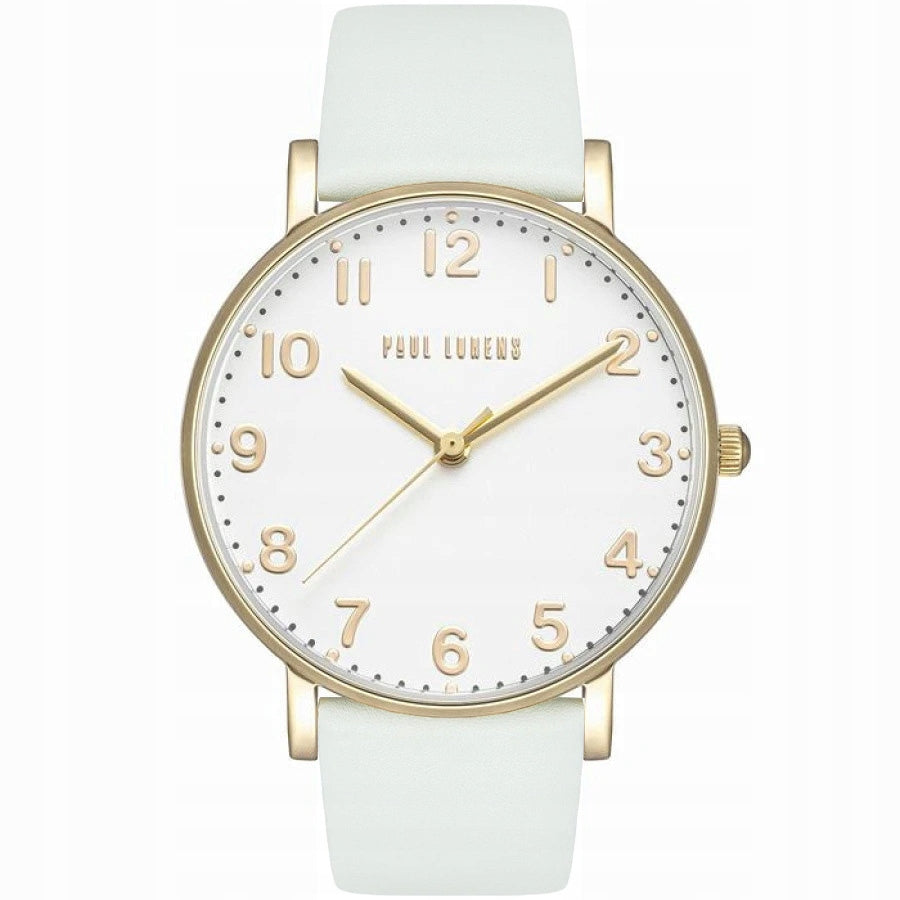 Women's set Paul Lorens FARAH leather classic dial with numbers ENGRAVING Brand Paul Lorens
