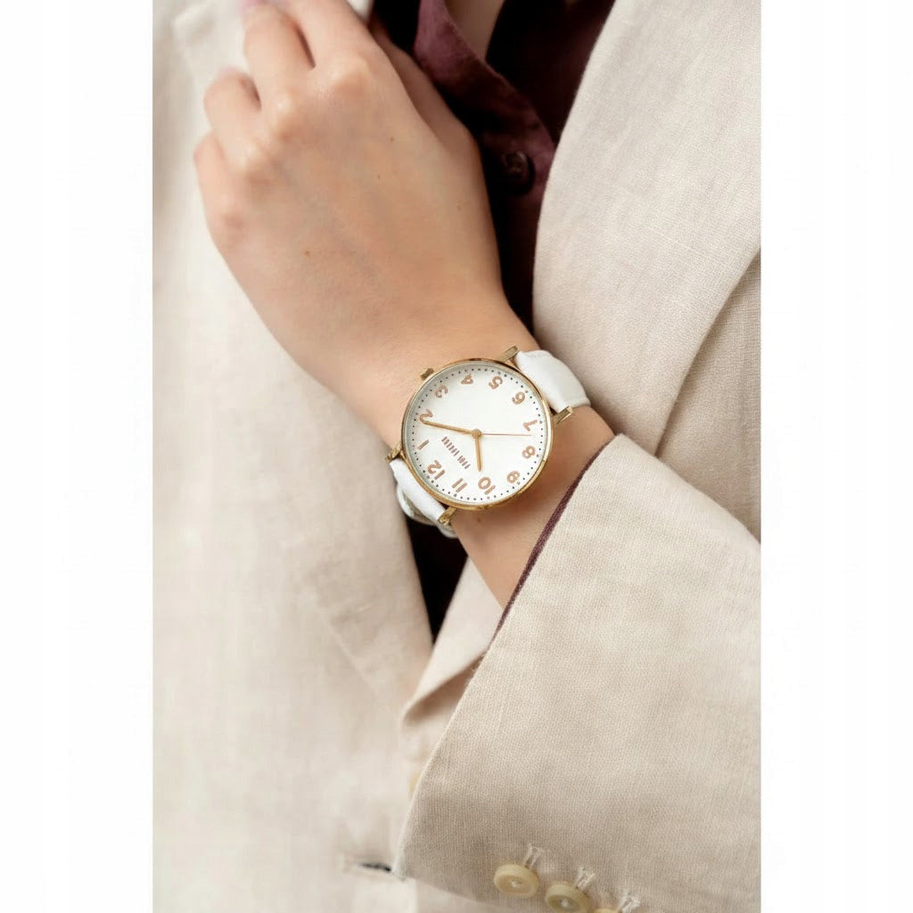 Women's set Paul Lorens FARAH leather classic dial with numbers ENGRAVING Packaging status original