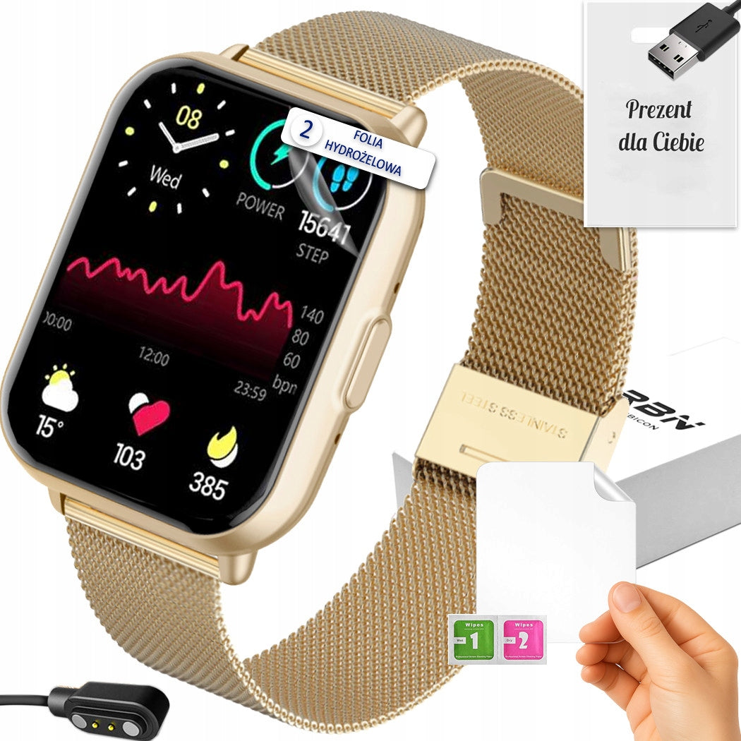 Women's smartwatch Bluetooth call notifications pressure sleep heart rate menu PL
