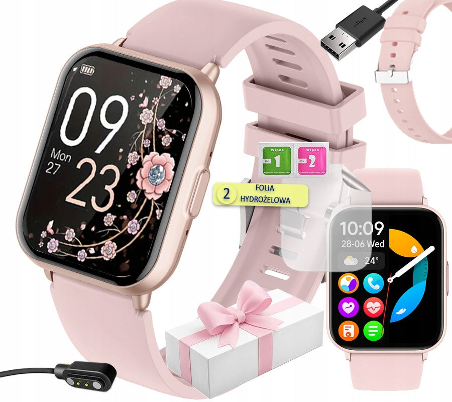 Women's smartwatch with Bluetooth call function pulse steps sleep menu PL