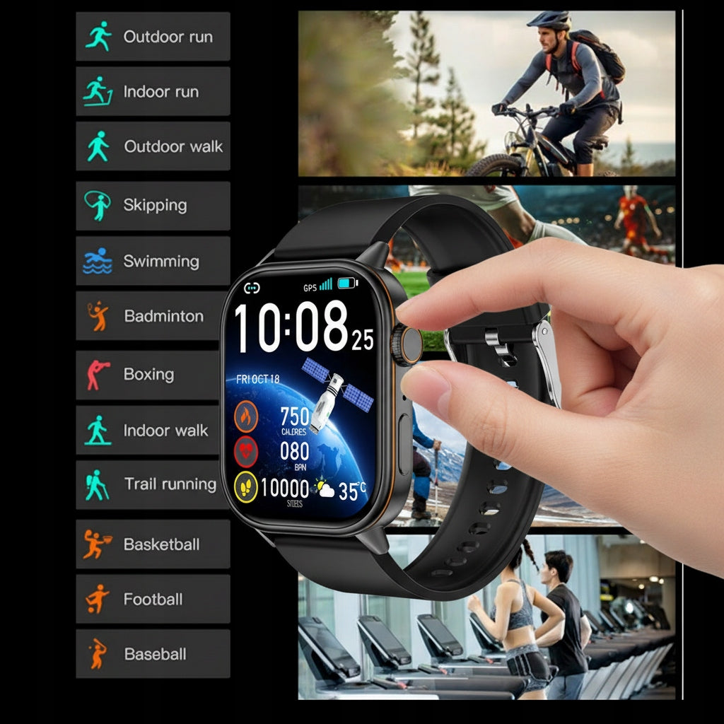 Women's smartwatch with GPS - modern and durable model 520 mAh Brand Rubicon