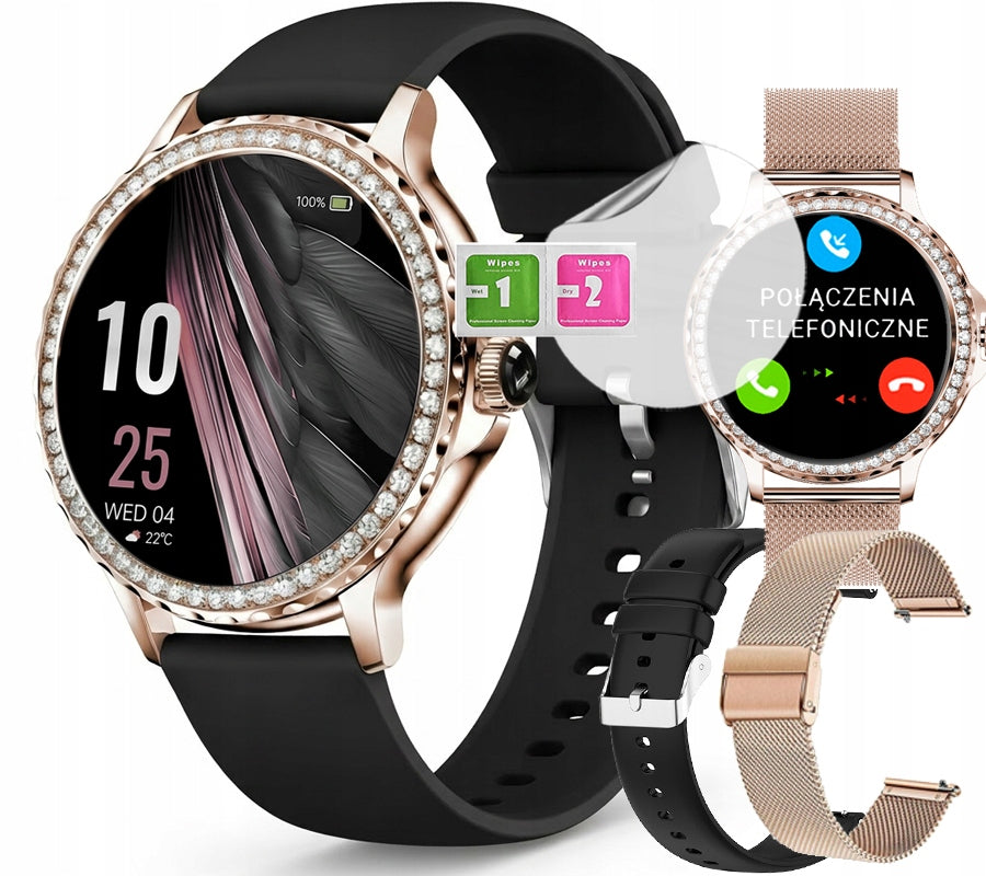 Women's smartwatch with zircons Elegant for women Conversations Pulse SMS