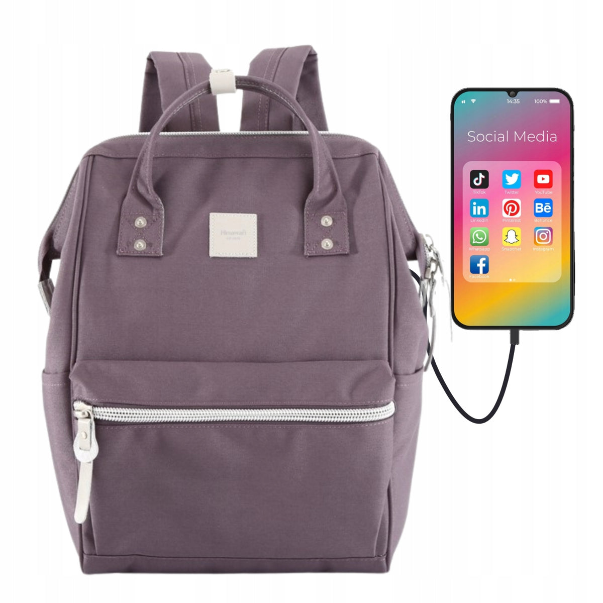 Women's sports backpack with USB laptop space Himawari fashionable roomy