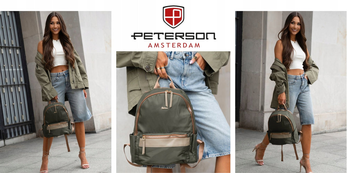 Women's two-chamber city backpack for university capacious Peterson Packaging status original