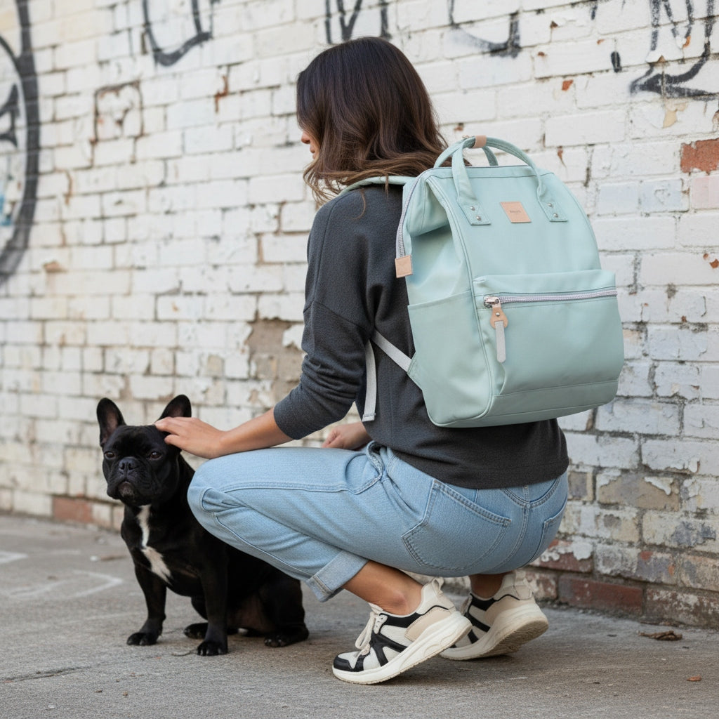 Women's urban backpack Himawari Sorrel HM1881 for laptop 13,3 USB mint EAN (GTIN) 6972821263657