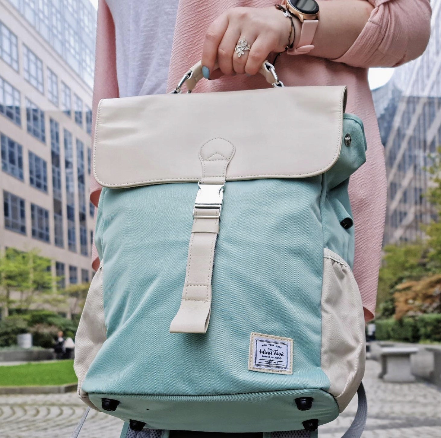 Women's urban backpack small black tourist school roomy Brand no brand