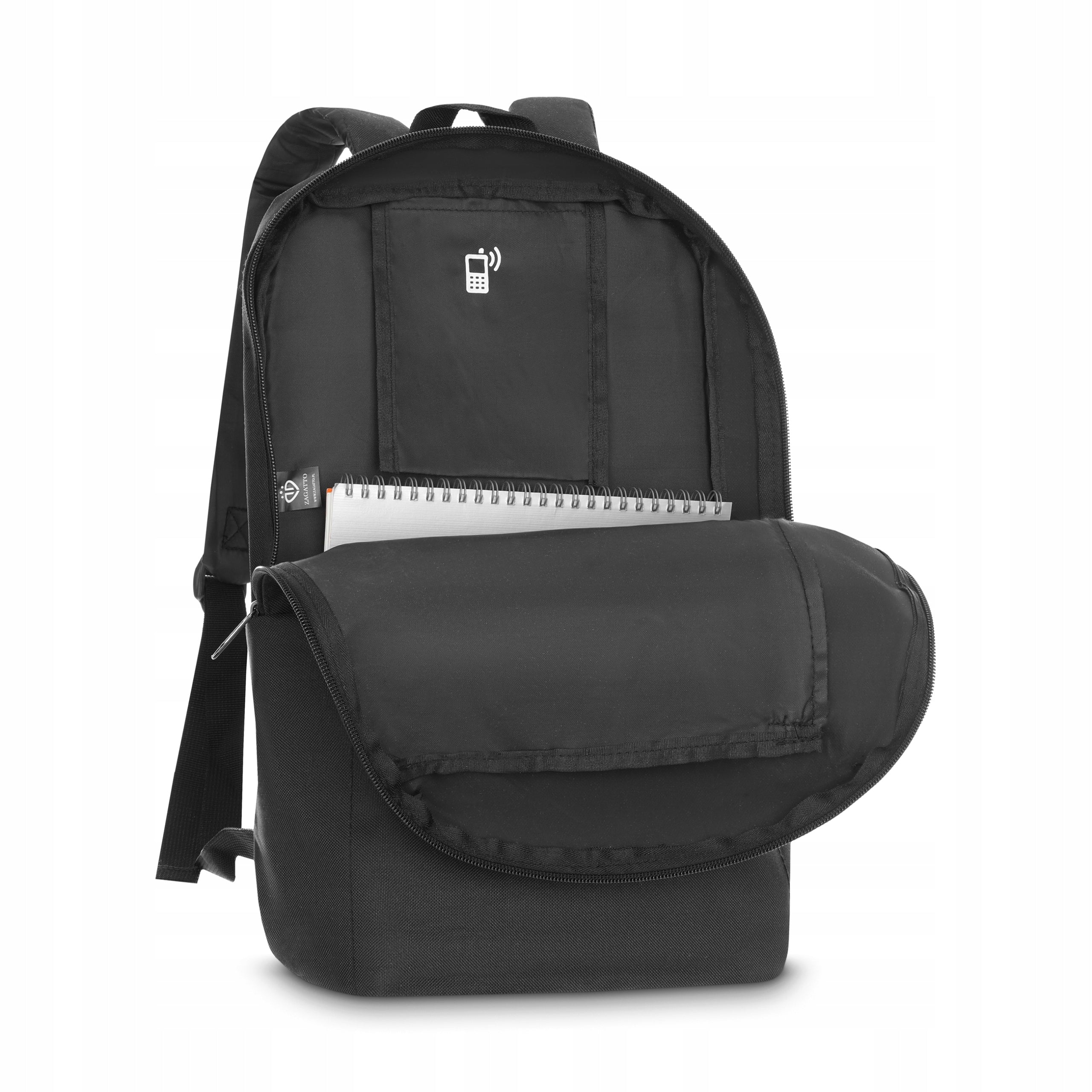 Women's urban backpack with flowers for school work ZAGATTO Multicolored ZG694 Brand Zagatto
