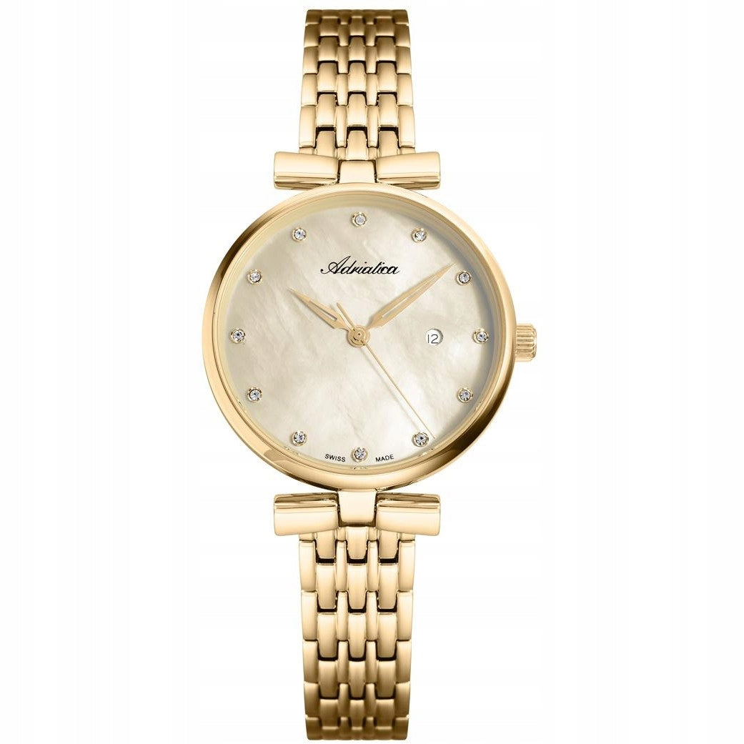 Women's watch Adriatica A3736.114SQ ZIRCONS gold